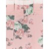 Linen blend long dress with multicolor floral print