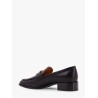 Leather loafer with t-timeless metal logo