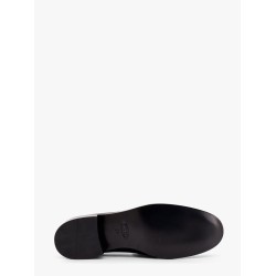 Leather loafer with t-timeless metal logo
