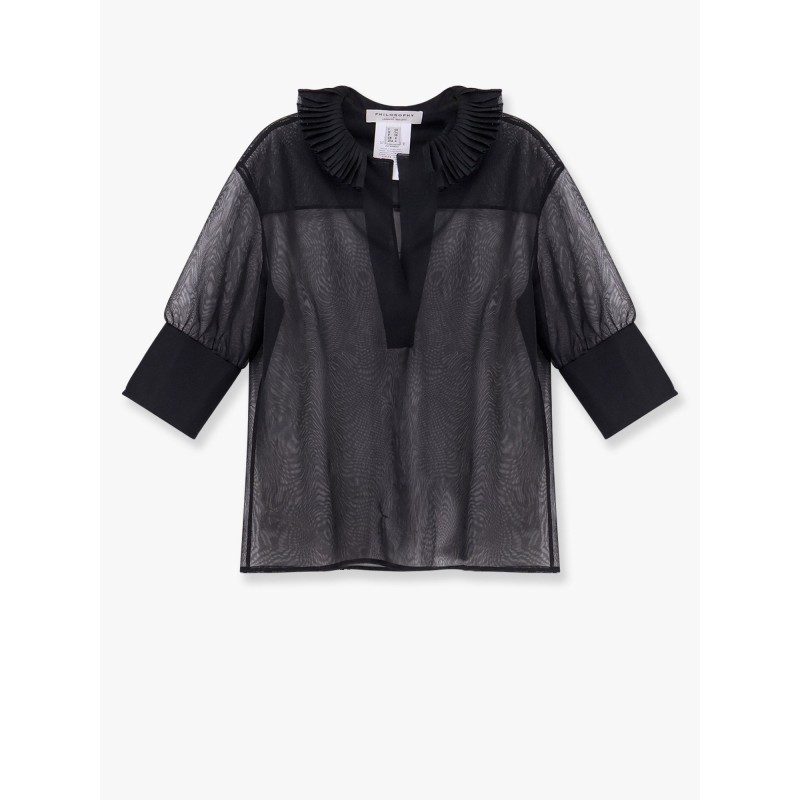 Transparent voile shirt