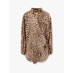 Cotton dress with animalier motif