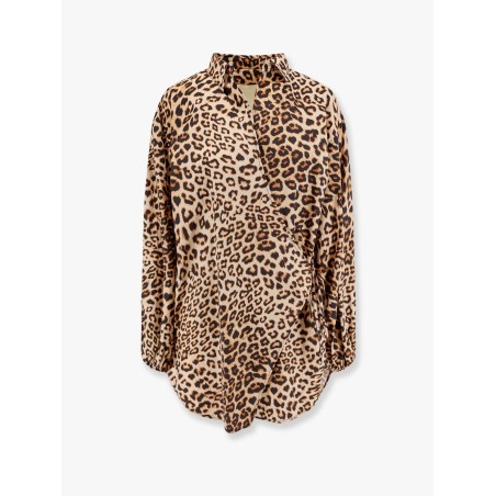 Cotton dress with animalier motif