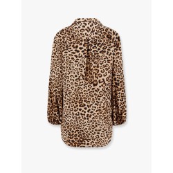 Cotton dress with animalier motif
