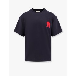 Cotton t-shirt with flocked logo detail