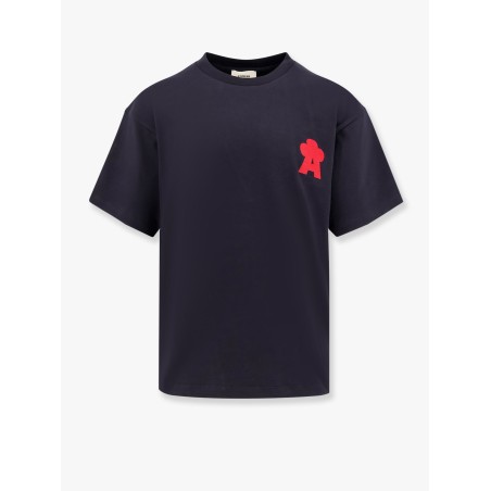 Cotton t-shirt with flocked logo detail