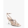 Lisa leather sandals with rhinestone strap detail