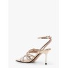 Lisa leather sandals with rhinestone strap detail