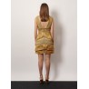 Pampas mini dress with embroidery and fringes