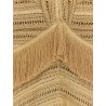 Pampas mini dress with embroidery and fringes