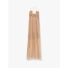 Satin long dress with silk skirt
