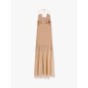 Satin long dress with silk skirt