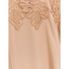 Satin long dress with silk skirt
