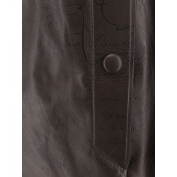 Scritto b-way printed leather jacket