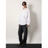 Oversize cotton shirt with knotted details
