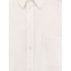 Oversize cotton shirt with knotted details