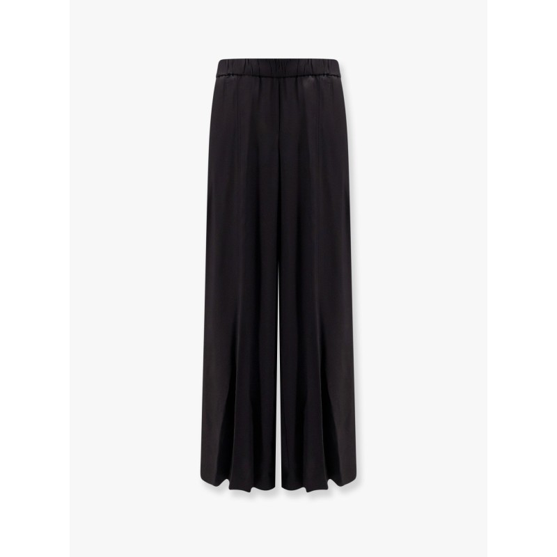 Wide leg viscose trouser