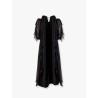 Long dress with bustier and rouches