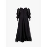 Long dress with bustier and rouches