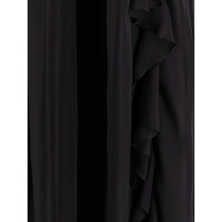 Long dress with bustier and rouches