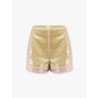Shorts with allover sequins