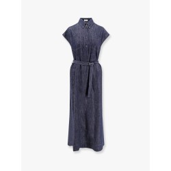 Denim chemisier long dress