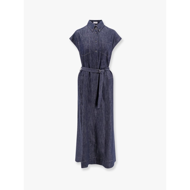 Denim chemisier long dress