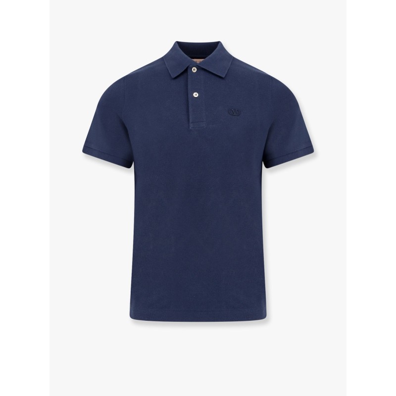 Cotton piquet polo shirt with vlogo embroidery
