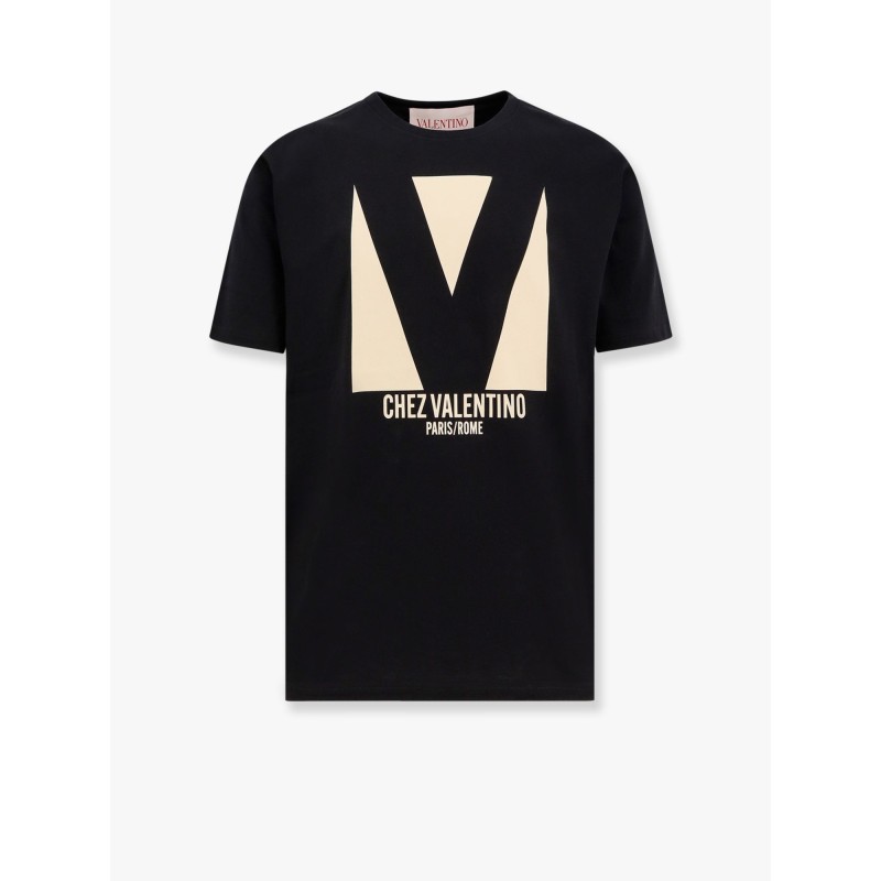 Cotton t-shirt with chez valentino print