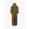Allenatore georgette long dress with striped motif
