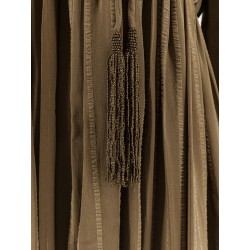Allenatore georgette long dress with striped motif