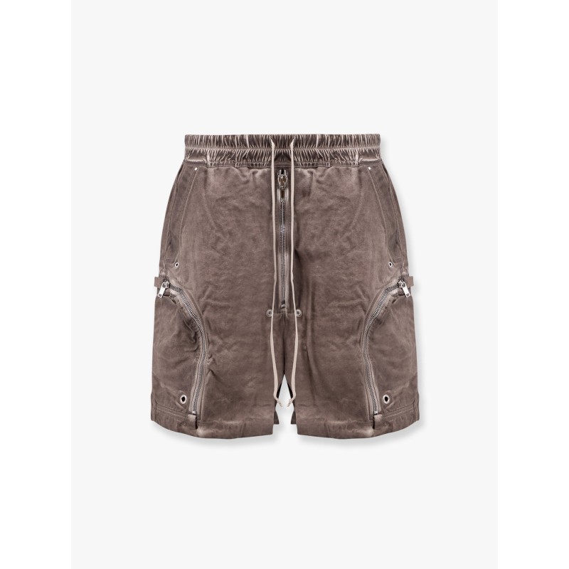 Bauhaus denim bermuda shorts with maxi pockets
