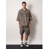 Bauhaus denim bermuda shorts with maxi pockets