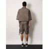 Bauhaus denim bermuda shorts with maxi pockets