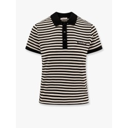 Striped cotton polo shirt