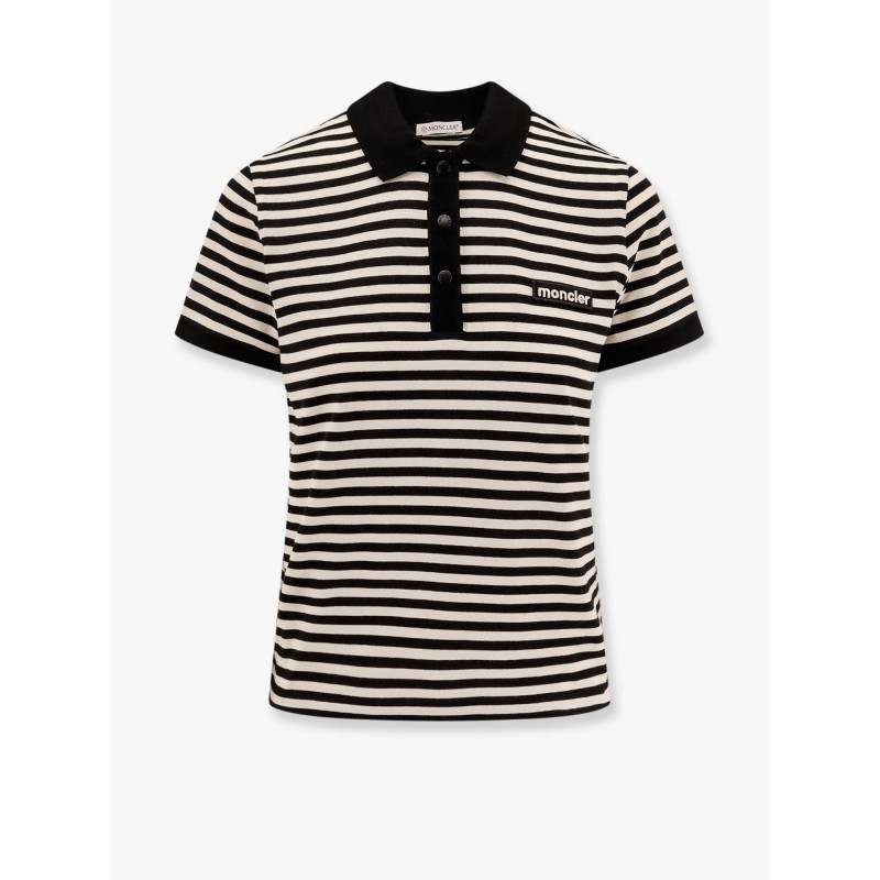 Striped cotton polo shirt