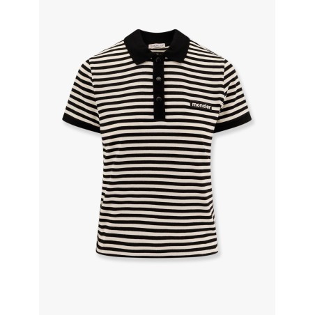 Striped cotton polo shirt