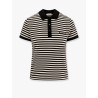Striped cotton polo shirt