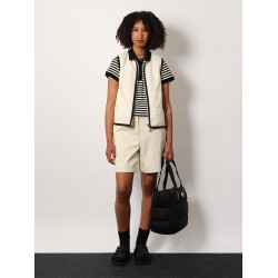 Striped cotton polo shirt
