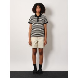 Striped cotton polo shirt