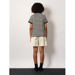 Striped cotton polo shirt