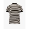 Striped cotton polo shirt