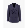 Wool blend blazer with iconic removable brooch