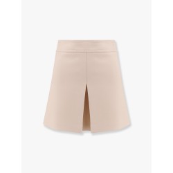 Trapeze mini wool and silk skirt