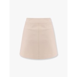 Trapeze mini wool and silk skirt