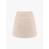 Trapeze mini wool and silk skirt