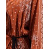 Mesopotamia viscose dress with bandana print and georgette profiles