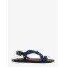 Rope sandals with leather details