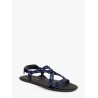 Rope sandals with leather details