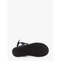 Rope sandals with leather details