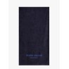 Terry beach towel with stone island marina print